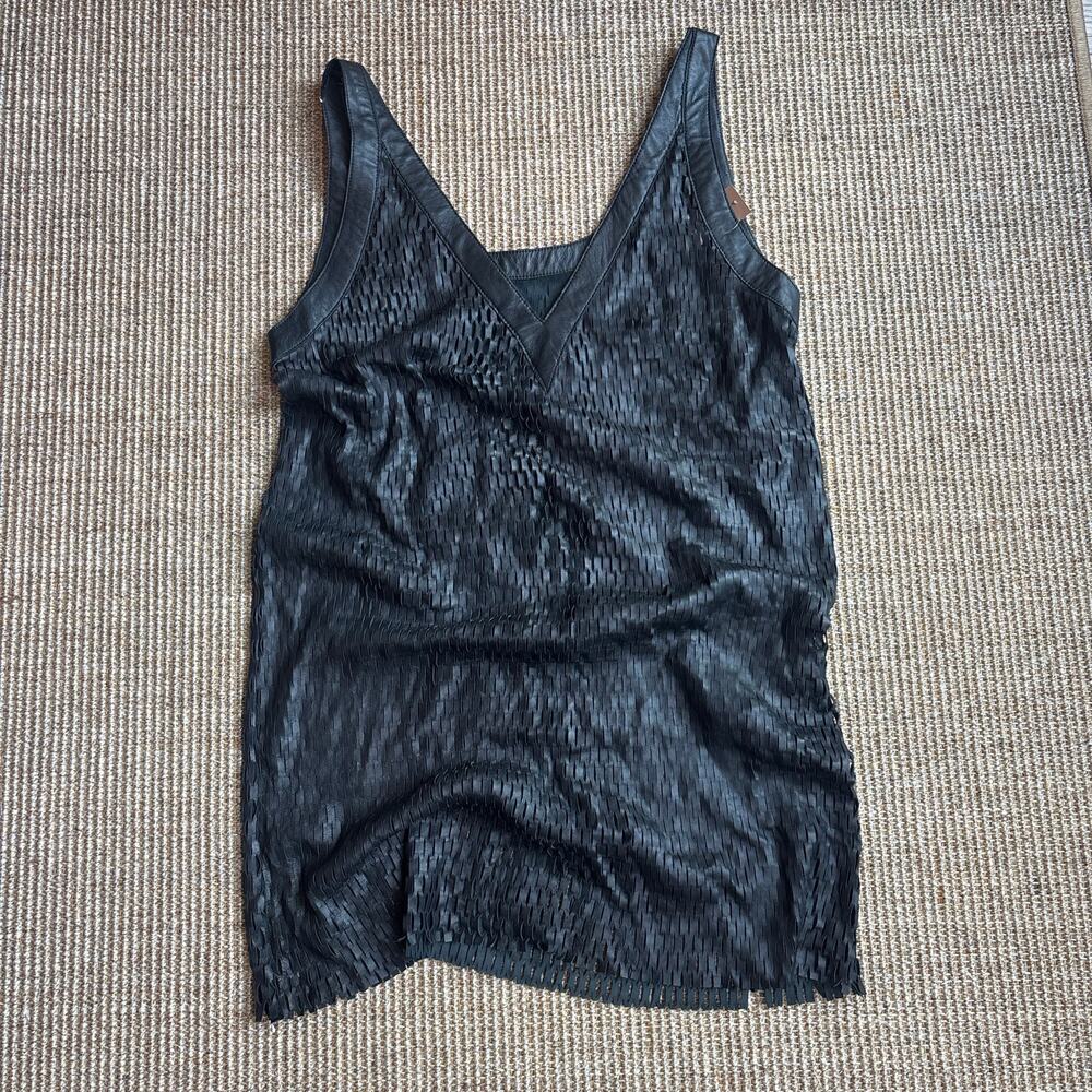 🖤 Woven Strip Mini Dress | Black | S/M | No Tags